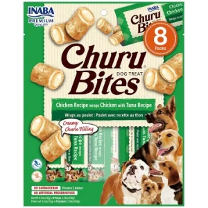 Churu Bites Snack de Pollo y Atún para perros - 8 sobres x 12 g