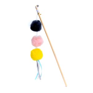 Freedog Varita con 3 pelotas de Colores para gatos - 45 cm