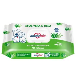 Amoremio Toallitas Humedas con aloe vera y tomillo