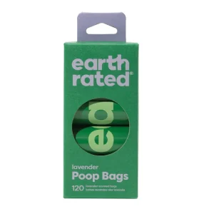 Earth Rated Bolsas Lavanda para heces de perros - 8x15 bolsas (120)