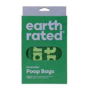 Earth Rated Bolsas Lavanda con asas para heces de perro - 1x120 bolsas