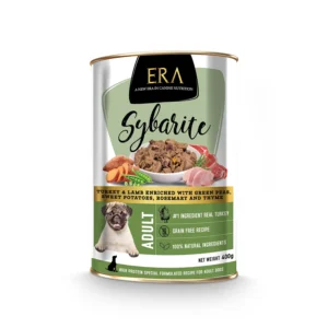 ERA Sybarite Húmedo Pavo y Cordero con Guisantes para perros