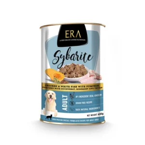 ERA Sybarite Húmedo Pollo y Pescado Blanco con Calabaza para perros - 6x400 g