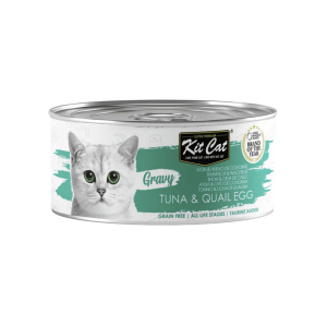 Kit Cat Lata de Atún con Huevo de Codorniz en Salsa para gatos
