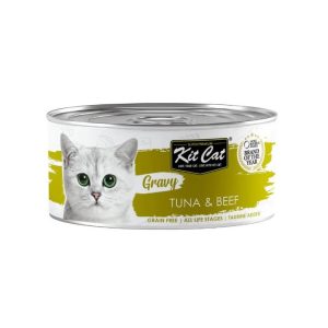 Kit Cat Lata de Atún con Ternera en Salsa para gatos