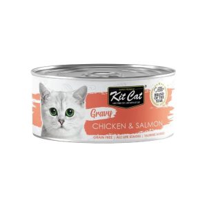 Kit Cat Lata de Pollo con Salmón en Salsa para gatos - 24 uds.