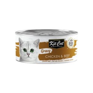 Kit Cat Lata de Pollo con Ternera en Salsa para gatos
