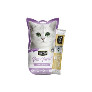 Kit Cat PurrPurée Snack de Atún y Vieiras para gatos