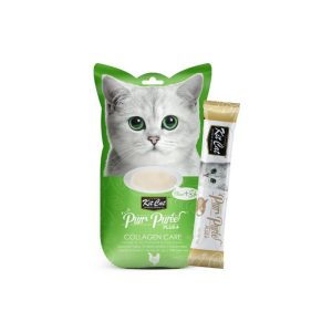 Kit Cat PurrPurée PLUS Snack de Pollo Cuidado Colágeno para gatos
