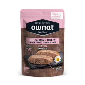 Ownat Wetline Kitten Salmon y Pavo comida humeda para gatitos