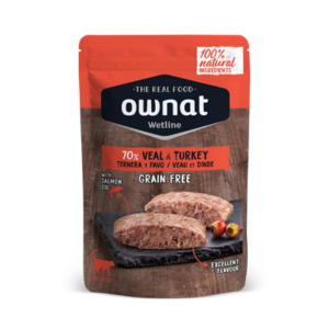 Ownat Wetline Ternera y Pavo comida húmeda para gatos