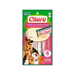 Churu Pure 4 Tubos de Pollo con Salmon Snacks para perros
