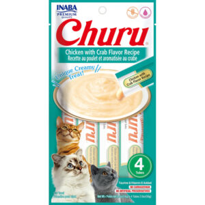 Churu Pure de Pollo con Cangrejo Snacks para gatos