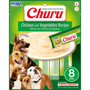 Churu Pure 8 Tubos de Pollo con Vegetales Snacks para perros