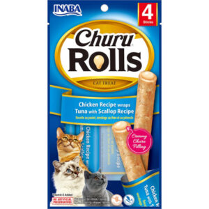 Churu Rolls de Atun con Vieira Snacks para gatos