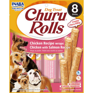 Churu Rolls de Pollo con Salmon Snacks para perros
