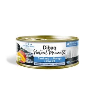 Dibaq Natural Moments 5 Star Esterilizados de Sardinas con Mango comida humeda para gatos
