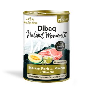 Dibaq Natural Moments Adulto Cerdo Ibérico con Melón comida húmeda para perros