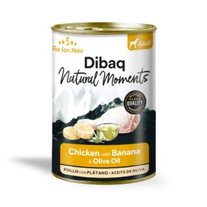 Dibaq Natural Moments Adulto Pollo con Plátano comida húmeda para perros