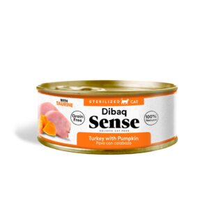 Dibaq Sense Esterilizado Pavo con Calabazo comida humeda para gatos