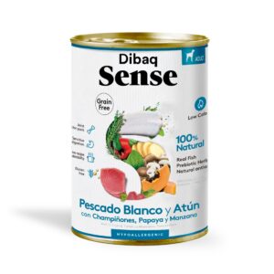 Dibaq Sense Pescado Blanco y Atún comida húmeda para perros