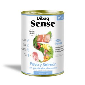 Dibaq Sense Salmón y Pavo comida húmeda para cachorros