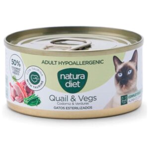Natura Diet Pate Hypoallergenic Quail & Vegs para gatos