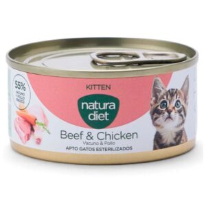Natura Diet Pate Carne & Pollo Kitten para gatitos