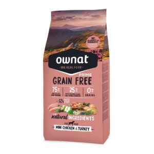 Ownat Grain Free Prime Mini Pollo y Pavo pienso para perros