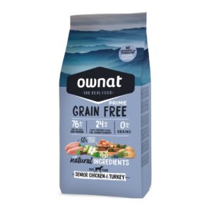 Ownat Grain Free Prime Senior Pollo y Pavo pienso para perros