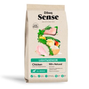 Dibaq Sense Low Grain Pollo Light o Senior pienso para perros